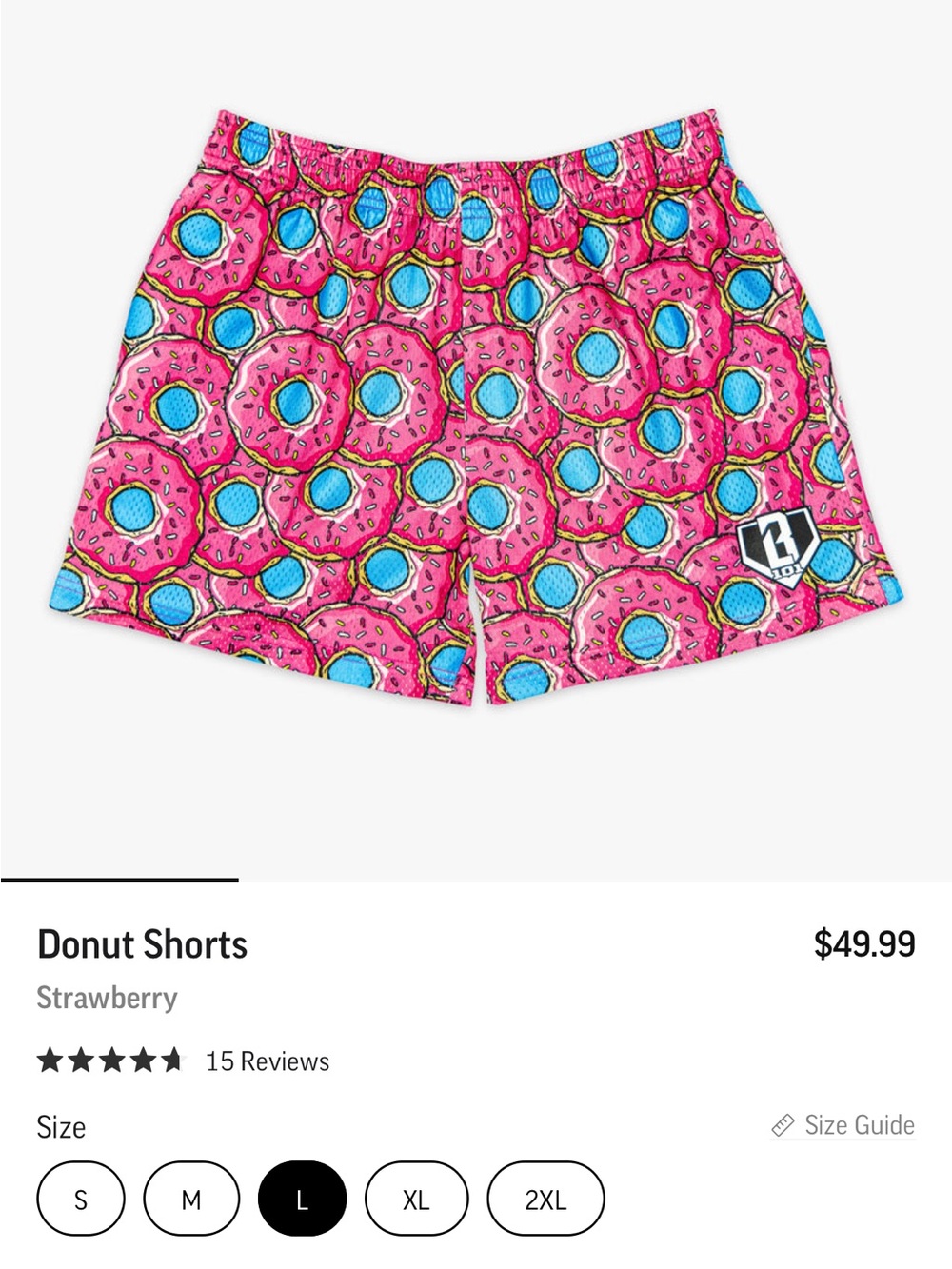 NWT Donut Print YL Shorts - BL101